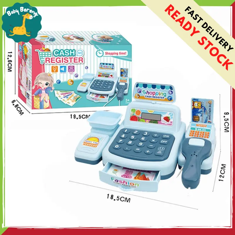 Cashier Machine Toys Pretend Play Set Supermarket Cash Register ...