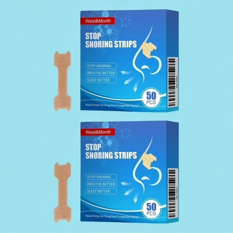 Adult Nasal Care Strip, 1 Box/2 Boxes(50pcs/box) Nasal Strips, Nose Cleaning Care Strip, Nasal Care Product for Women & Men