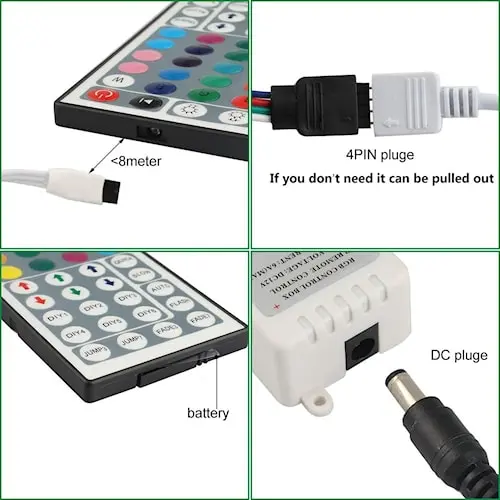 Lampu Tidur Aesthetic LED Strip Lamp Dinding Rumah Minimalis Lighting RGB 5 MTR IP44 3528 SMD 5050 Adaptor Hias Hiasan kamar 3