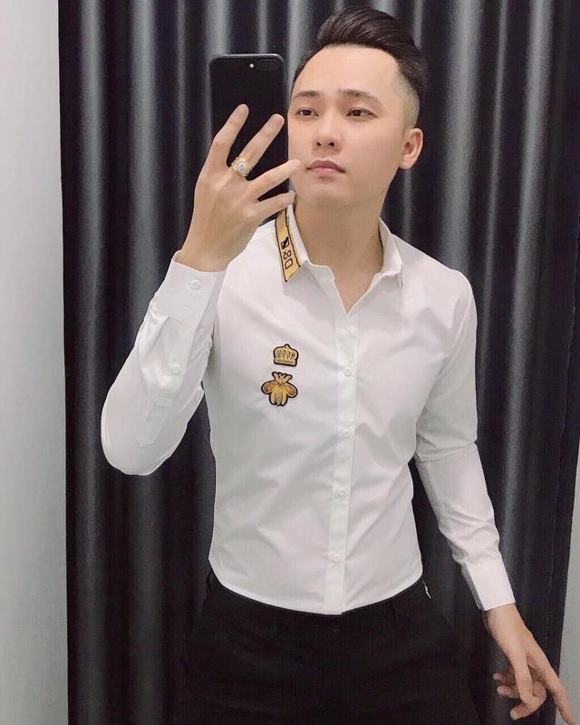 áo sơ mi nam dài tay logo DG trẻ trung, chất cotoon mịn mát 0