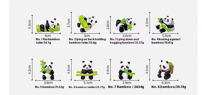 Product Introduction of Panda refrigerator magnet 8-piece set magnetic 3D stereo ice refrigerator home decoration ornaments magnet travel souvenir 8
