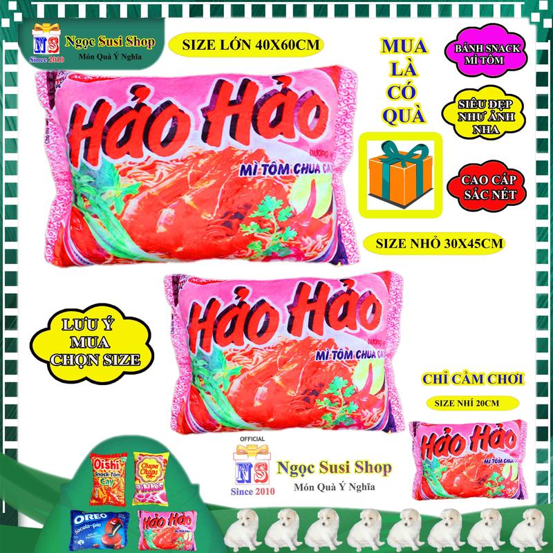 THÚ BÔNG GỐI NẰM HÌNH BÁNH SNACK GÓI MÌ TÔM 3D NHỒI BÔNG RẤT ĐẸP NHƯ ẢNH GIAO SIÊU NHANH