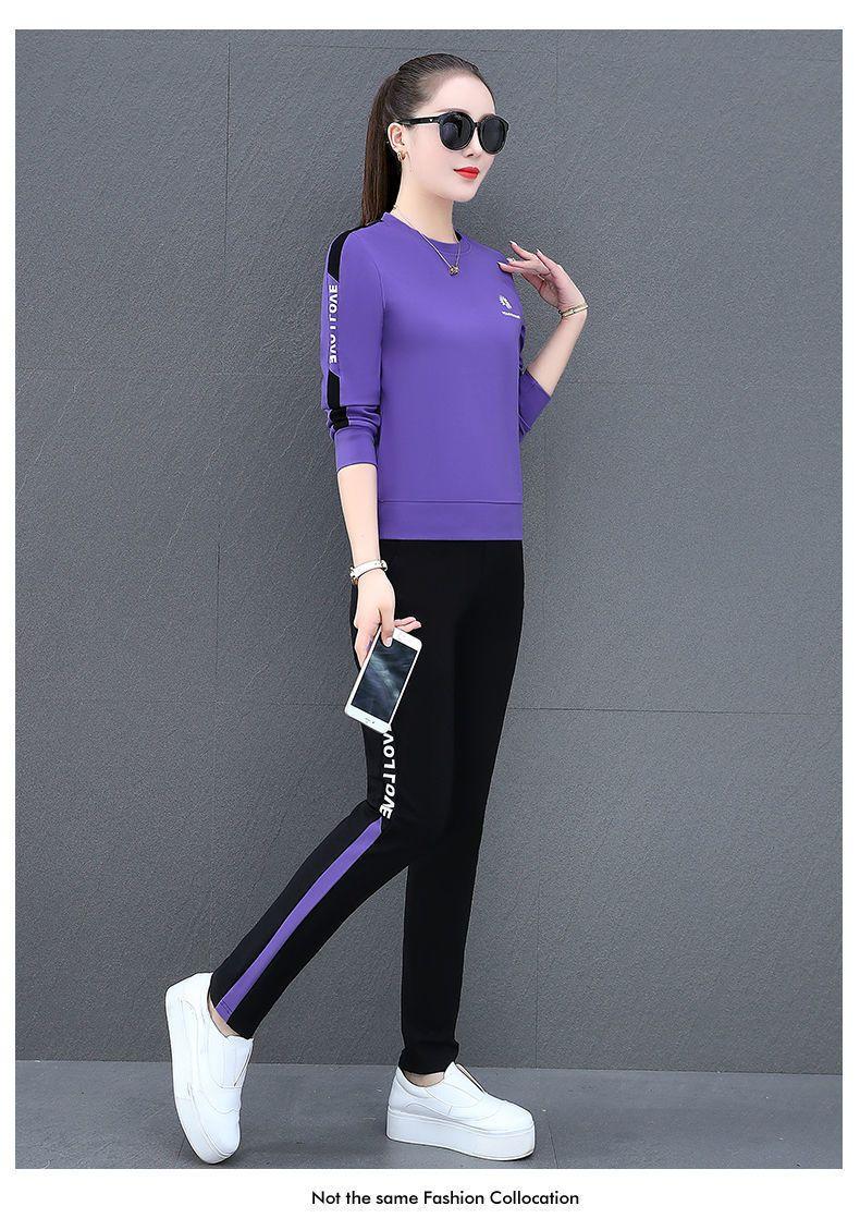Product Introduction of Áo Len Nữ, Bộ Đồ Thể Thao, Bộ Sưu Tập Xuân Thu 2023, Bộ Đồ Mới, Dáng Rộng Vừa Vặn, Dài Tay, Phong Cách Hàn Quốc, Trang Phục Thường Ngày Cổ Tròn, Mỏng Vừa Vặn, Bộ Đồ Hai Mảnh Chạy Bộ Sport 29