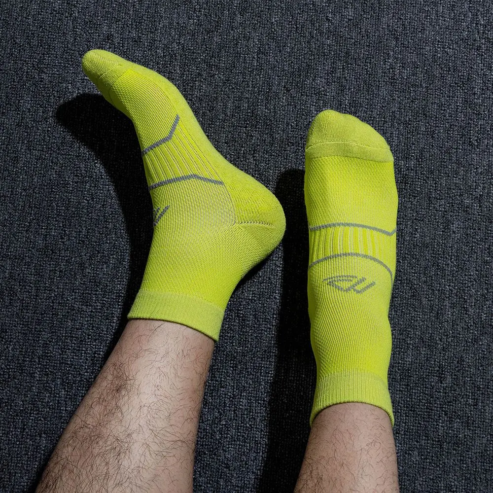 3-Pack Professional Sports Towel Bottom Mid-Calf Socks for Men and Women Couples Sweat-Absorbing Breathable Non-Slip Marathon Running Socks