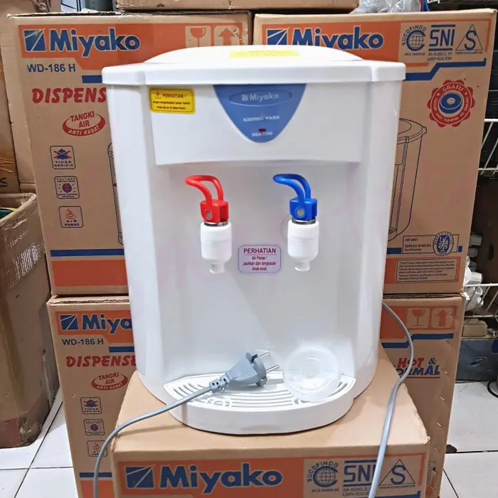 Miyako Dispenser WD-186 H Pemanas Air Low Watt Garansi Resmi 2