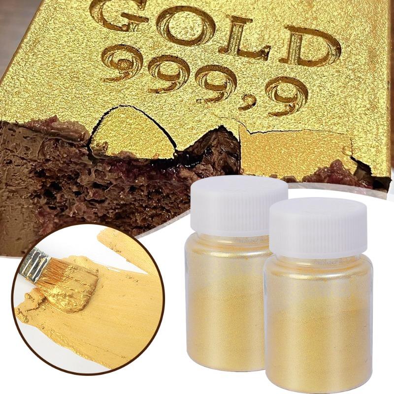 15g/Bottle Gold Color Powder Dyeing Powder Glitter Mousse Cake - TikTok ...