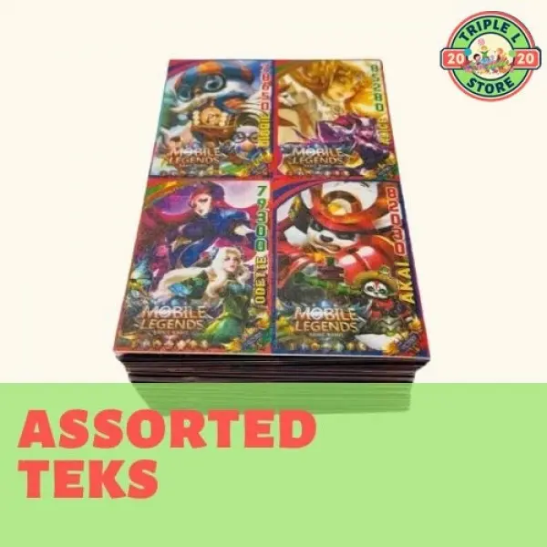 Random CHARACTER TEKS TEXT 10/bundle 64pcs/pad | Teks Playing Card ...