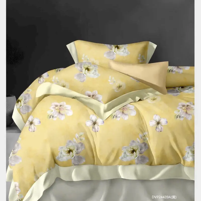 Bộ ga gối lụa tencel 4 món ( 1ga 2 áo gối nằm 1 áo gối ôm)