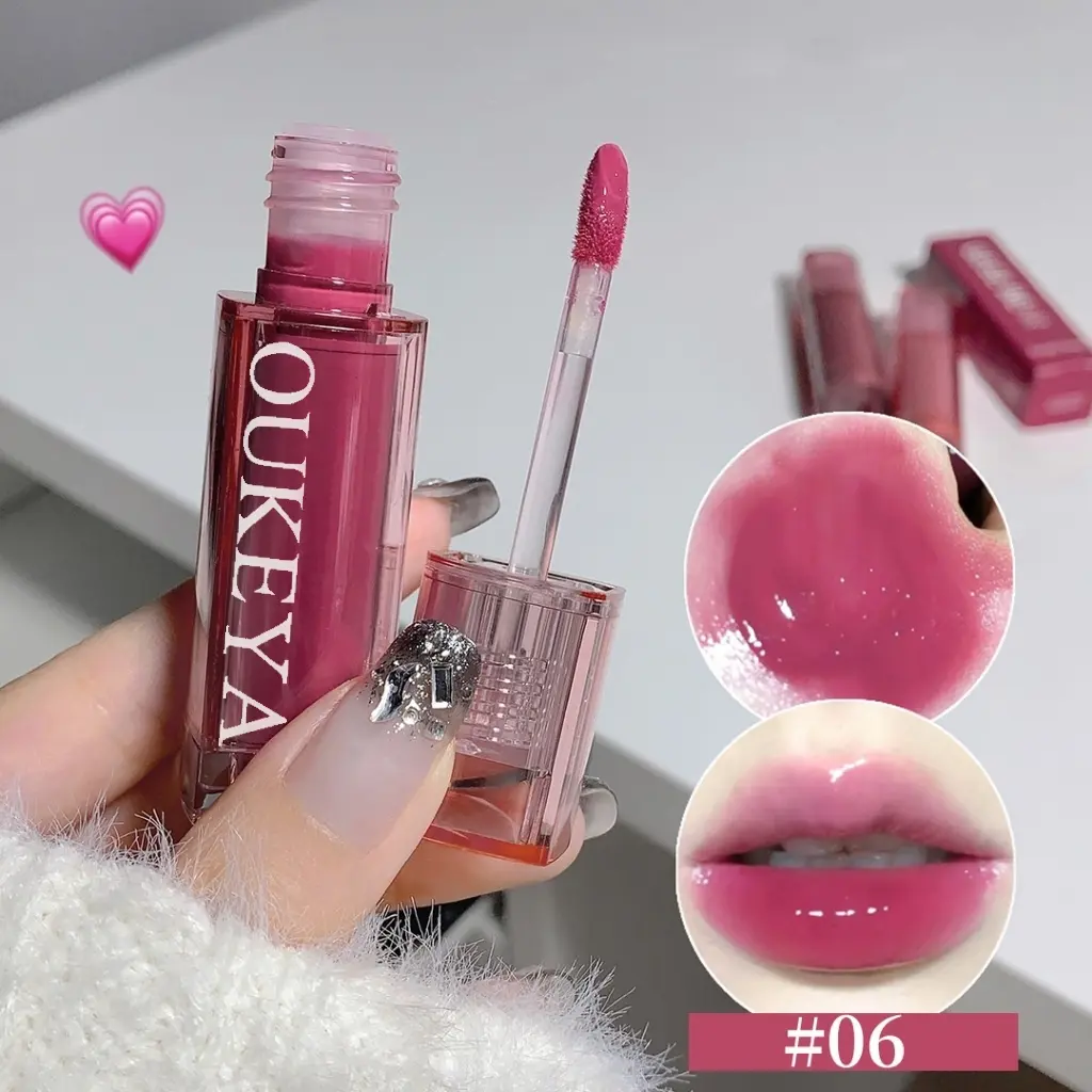Son Bóng Dưỡng Ẩm, Oukeya, Nhẹ, Màu Khác Nhau, Dưỡng Ẩm Cosmetic Mỹ Phẩm Trang Điểm Son Môi Nữ