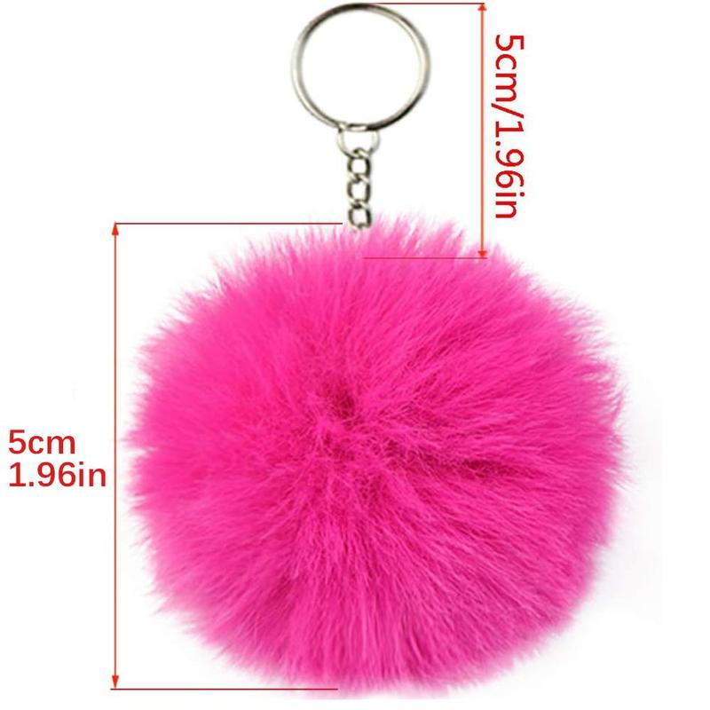 Mixed Color Plush Ball Keychain Making Materials Set, 80pcs/set DIY Jewelry Making Supplies for Women & Teenager, DIY Jewelry Making Accessories 1