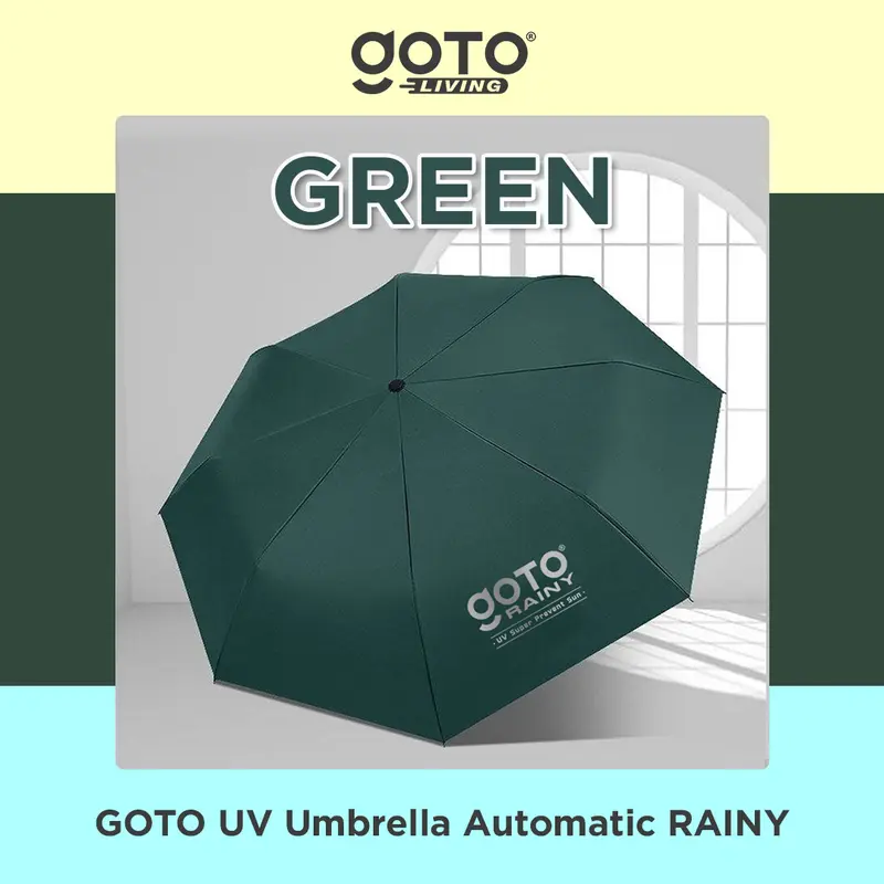 Goto [COD] Rainy Payung Umbrella Lipat Besar Polos Anti UV Otomatis 6