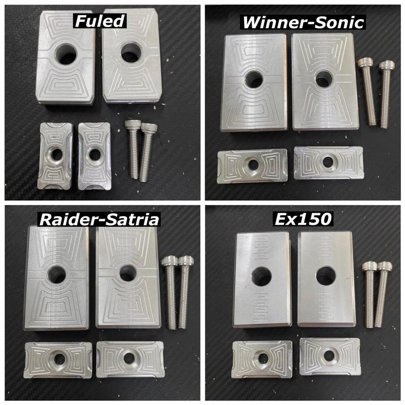 Pas tăng sên âm Nhôm kèm ốc gắn cho các dòng xe Raider Satria Winnwr Sonic Fuled Ex150 Phụ Tùng