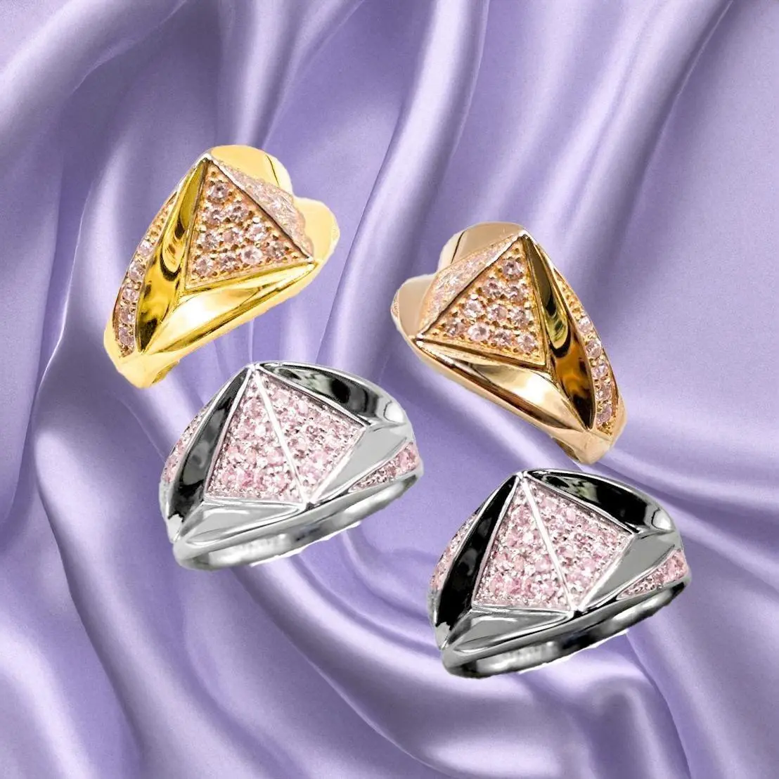 Art Deco Pink Diamond Engagement Ring, silver or gold, Customizable Ring, Vintage-Inspired Ring, Wedding Ring, Bridal Jewelry, Proposal Ring