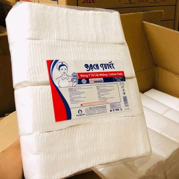 Bông Gòn Bạch Tuyết Cắt Miếng (Size 7x7cm) Dùng Trong Spa Và TMV