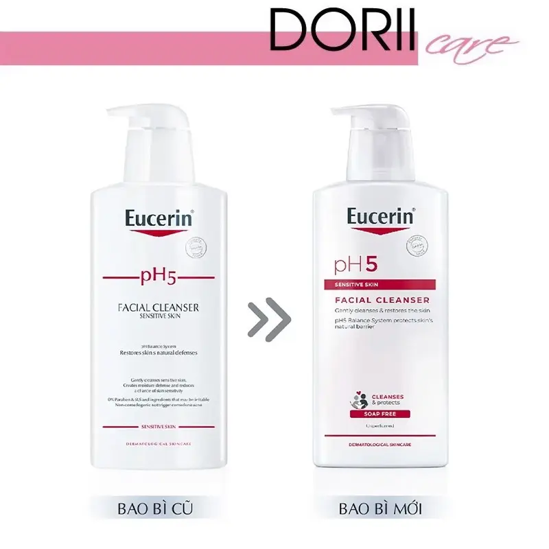 Sữa Rửa Mặt Dịu Nhẹ Eucerin PH5 Facial Cleanser Da Nhạy Cảm (400ml)
