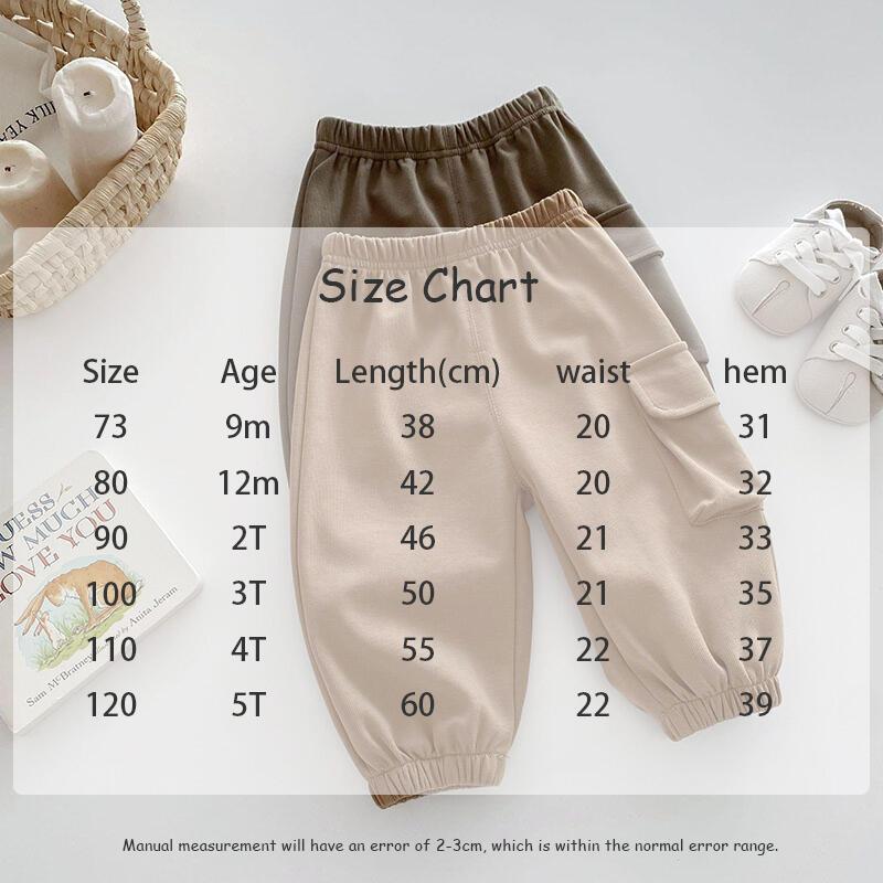 Product Introduction of New Autumn Kids Trousers 0 5T Boys Solid Color Casual Harem Children Baby Simplicity Cargo Pants 1