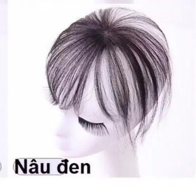 {Giảm 50k} Mái 3D Tóc Thật Dệt Tay , Tóc Mái Hàn Quốc Che Bạc , Mái Siêu Cấp Tóc Phạm Phạm Hà 6
