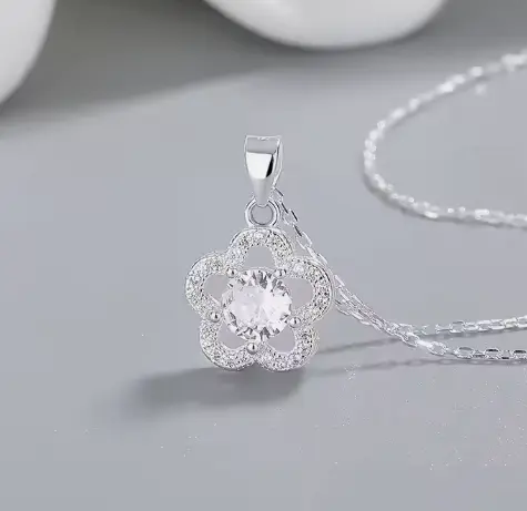 89 -S083  dây chuyền hoa mai nhẹ nhàng thanh lịch cho phái nữ Women Voi Trang Sức Jewelry