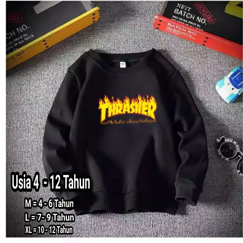 SWEATER CREWNECK ANAK TREASER UNTUK USIA 4-12 TAHUN
