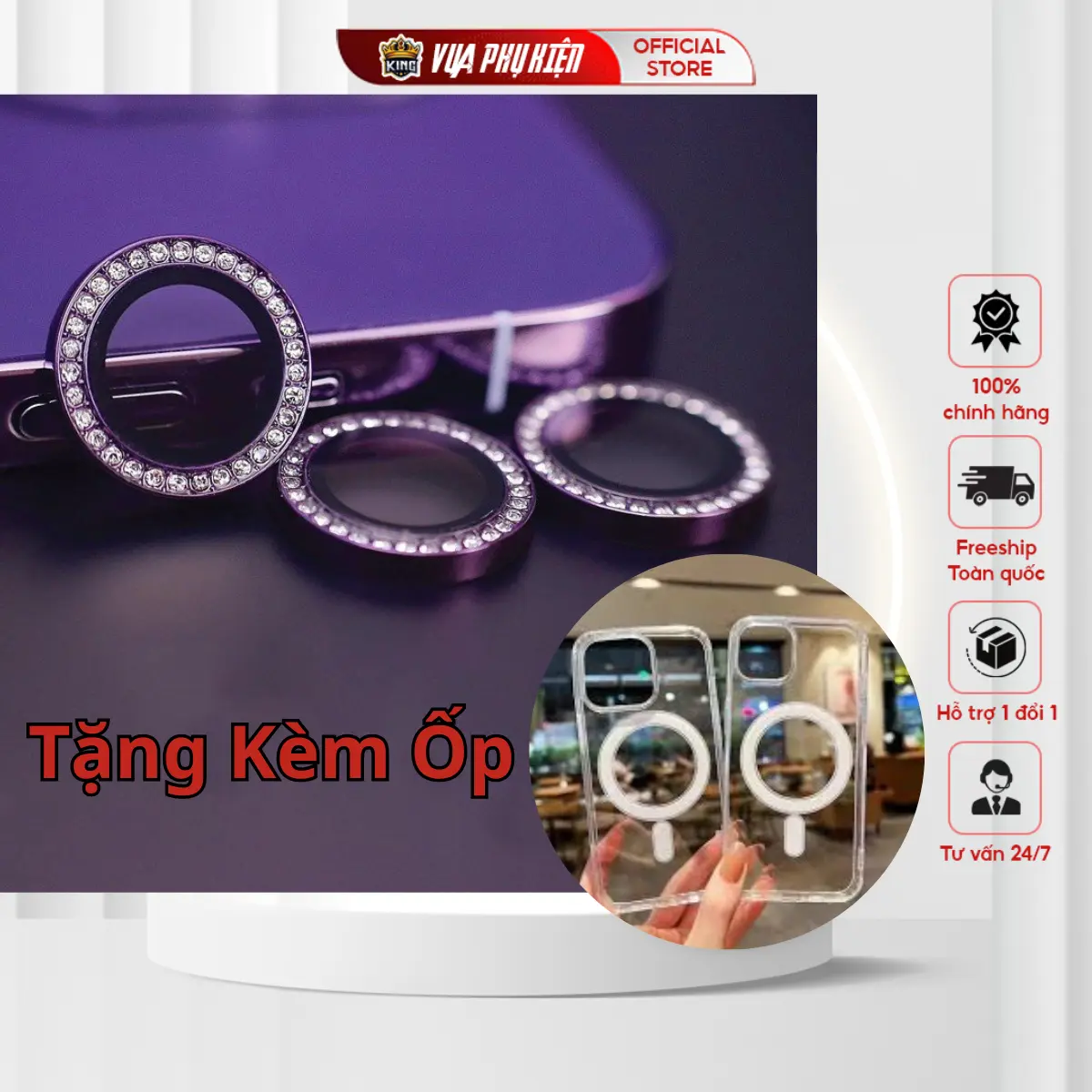 Bộ dán bảo vệ camera đính đá iphone, Tặng Kèm Ốp Lưng ,15 Promax, 14Promax, 13Promax , 11 pro max , 12 pro max bảo về từng ống kính