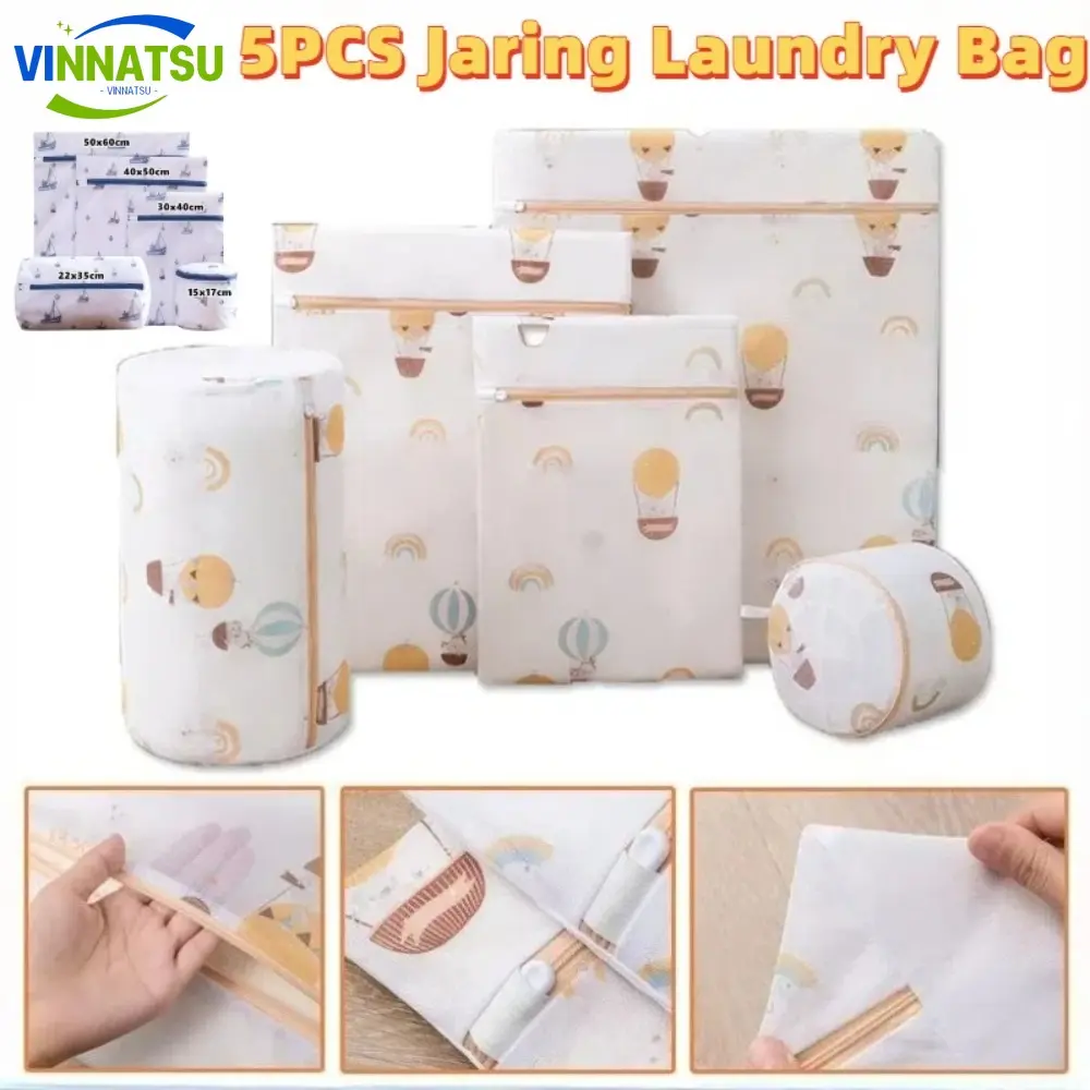 Vinnatsu 5PCS/Set Laundry Bag Mesin Cuci Laundry Bag Jaring Washing Bag Baju Kotor Bra Celana Dalam Mesin Cuci