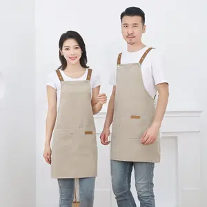 Amanah Grup Celemek Anti Air Barista Apron Kerja Chef koki Waiters Barbershop Kerja Masak Dapur Tali