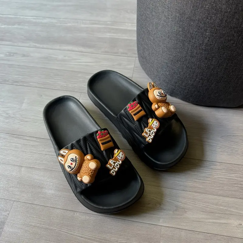 Dép bánh mì 3 phân gắn hình labubu LAIKA ( Đi tăng size )DéP 3