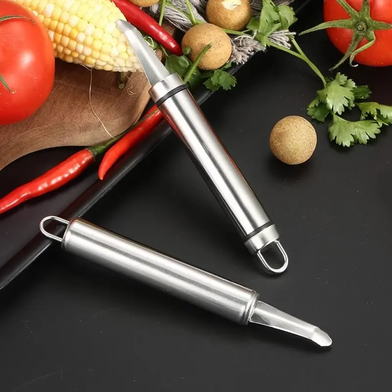 Dụng Cụ Bóc Vỏ Và Tách Lõi Tôm, Đa Chức Năng, Làm Bằng Thép Không Gỉ, Thích Hợp Cho Longan Và Liti, Cầm Tay, S2S3 8
