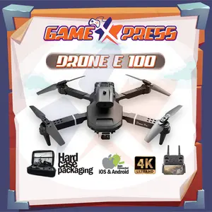 Drone E100 Sensor Anti Tabrak Dual Kamera Obstacle Avoidance Camera 4K UltraHD BERGARANSI RESMI - GameXpress