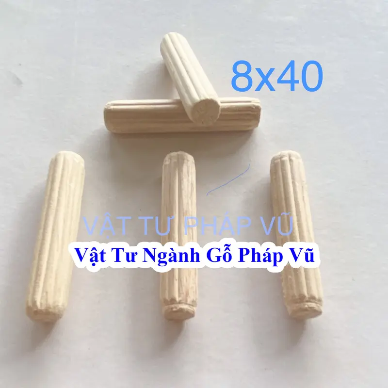 Chốt gỗ tròn, liên kết, ghép mộng, làm nhà mô hình gỗ cao su [200-500 cái/bịch] 2