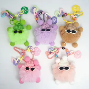 Gantungan Kunci HP / Flush Keychain / Gantungan Tas / Bag Charm Boneka Monster Coal Balls Fluffy