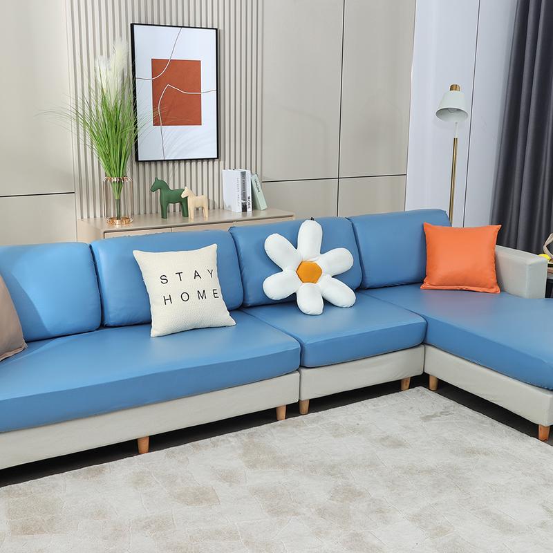Product Introduction of [juhua] 1/2/3/4 Seater PU Leather Elastic Sofa Seat Cushion Covers for Living Room Waterproof Stretch Chair Seat Cover Couch Slipcover 34
