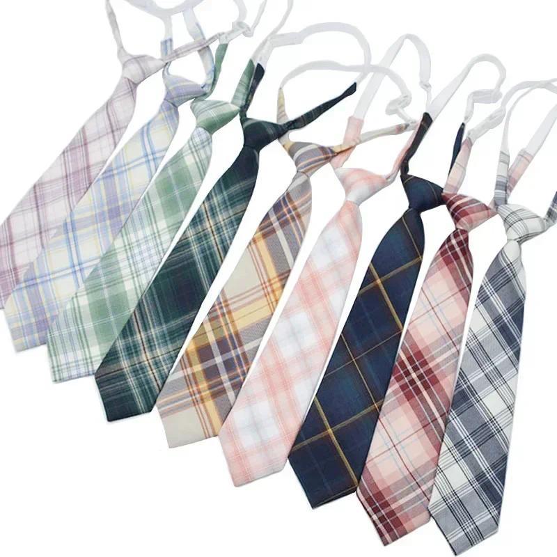 Product Introduction of Shirt Necktie Women College Style JK Plaid Uniform  Detachable Collars Removable Ties Apparel Accessories галстук женский 4