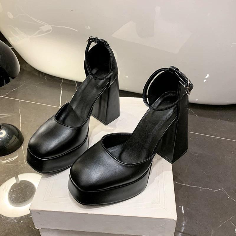 [ HÀNG CÓ SẴN] 40-43 Giày cao gót da mềm 12cm BIG SIZE 0