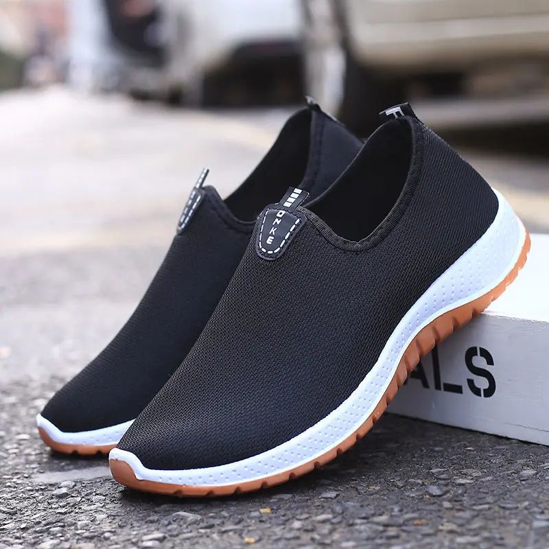 Spring and Summer Old Beijing Cloth Shoes with Tendon Sole Men's Non-Slip Wear-Resistant Casual Shoes Breathable Driving Shoes Korean Style All-Matching Sneaker