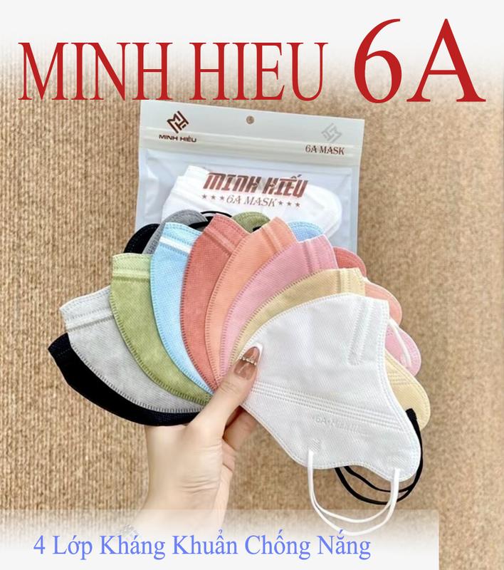    Khẩu trang 6A   Set 100  tặng 20 chiếc 5D  chiếc khẩu trang đi nắng 6A Minh Hiếu kháng khuẩn chống bụi mịn - Phụ Kiện Accessories - Che Mặt 
