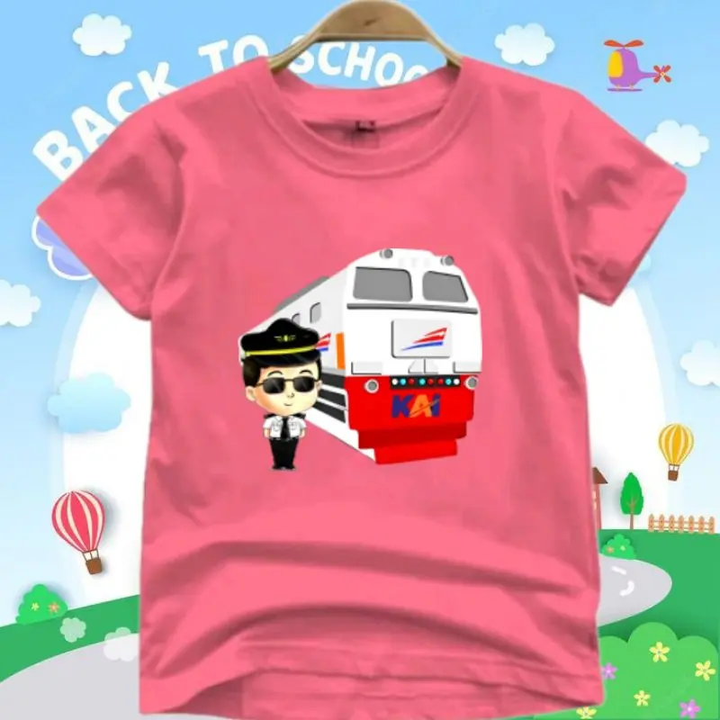 KGZ Kaos Anak Kereta Api KAI ( 2-10 Tahun ) Untuk Cewek Cowok Katun 3