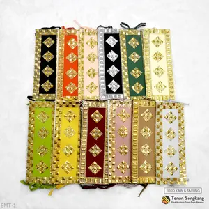 Sabuk Ikat Lengan Simak Simat Simatayya Aksesoris Baju Bodo Adat Bugis Makassar - Tenun Sengkang SMT (Harga per Pasang)