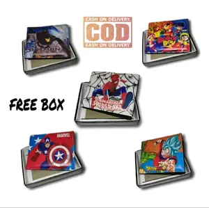 (Free box) Dompet anak karakter marvel/ boboyboy galaxi / dragonball  dompet koin