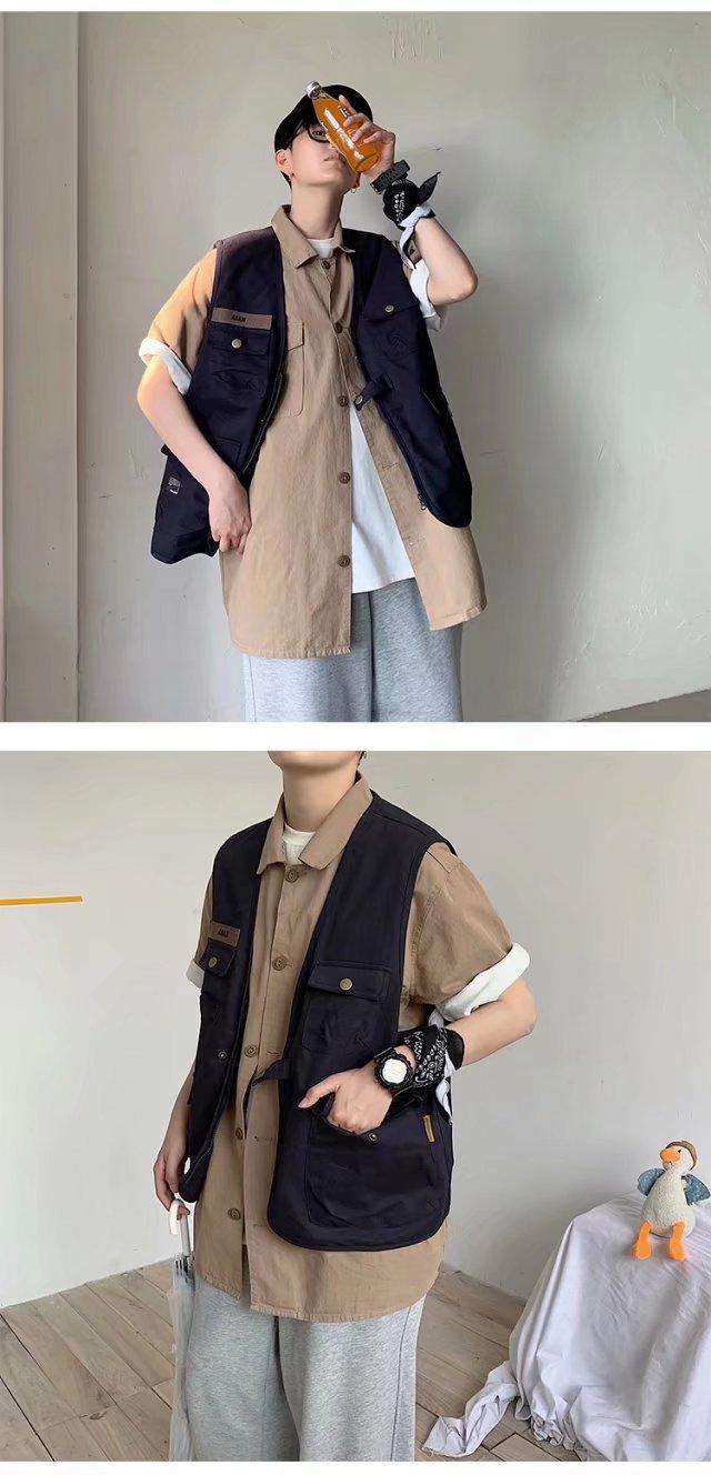 Product Introduction of Áo Vest Cho Nam Nhiều Túi Plus Kích Thước Áo Vest Không Tay Cho Nam Thời Trang Quá Khổ mềm mịn 35