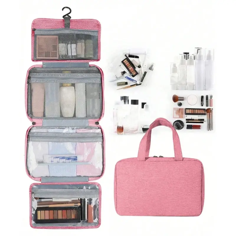 New multifunctional travel waterproof foldable dry and wet separation toiletry bag Makeup storage bag Large capacityc
