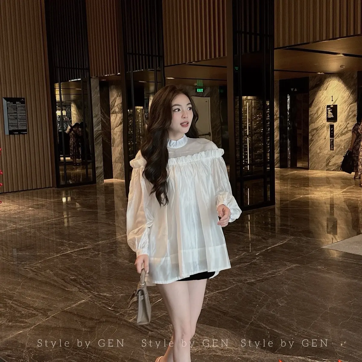 Pink Girls - Áo tơ dáng baby doll 2 màu