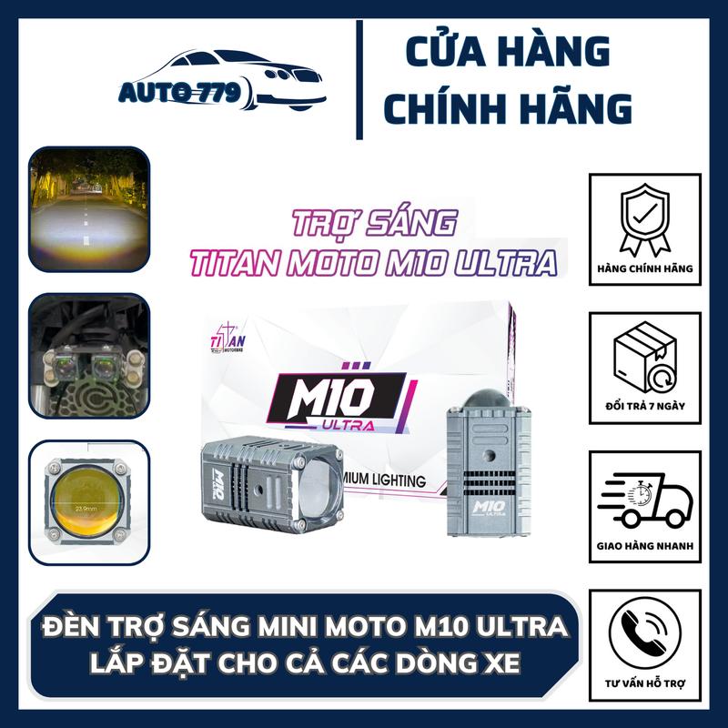 ĐÈN TRỢ SÁNG MINI MOTO M10 Ver2 ULTRA LẮP ĐẶT CHO CẢ CÁC DÒNG XE , CHỐNG NƯỚC , ÁNH SÁNG 25W BẢO HÀNH 12 THÁNG BỞI AUTO779