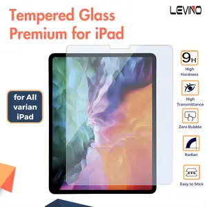 LEVINO Tempered Glass for iPAD HD Clear Antigores Kaca iPad Gen 10 10.9" Gen 7/8/9 iPad Air4/5/6 iPad Pro 11inch 2020-2024