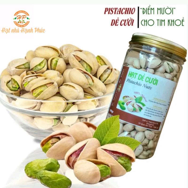 500gr Hạt dẻ cười nhập khẩu từ Mỹ, giòn ngon Ăn Vặt Snack Food Nuts Thức Ăn hat de khui pistachio