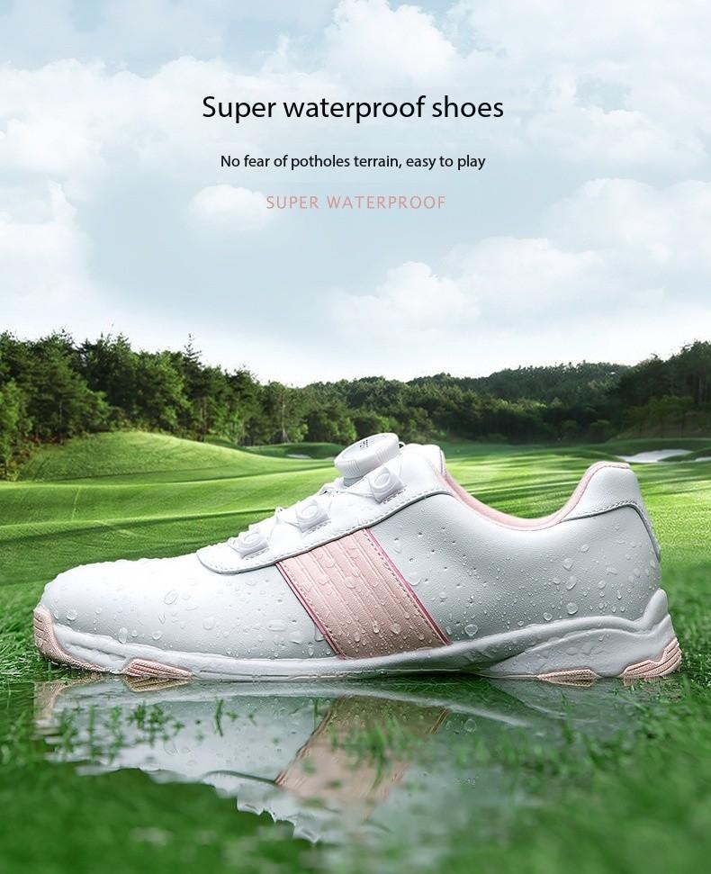 Product Introduction of [P] golf shoe women's casual sneaker knob shoelace nail-free shoes golf women's shoes waterproof shoes xz341 12