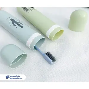 (baru) Tempat sikat gigi Motif KAKTUS travel / storage Tempat Sikat Gigi Travel Case Motif Kaktus Organizer Toothbrush Portable Praktis dan Anti Kotor
