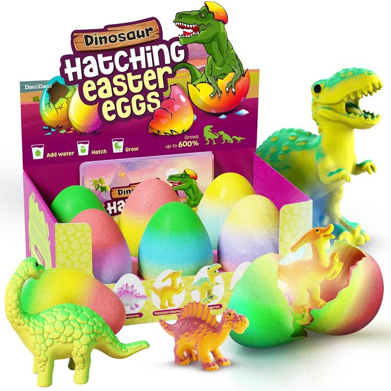 Dinosaur Hatching Surprise Easter Eggs for Kids - 6 Pack - Grows ...