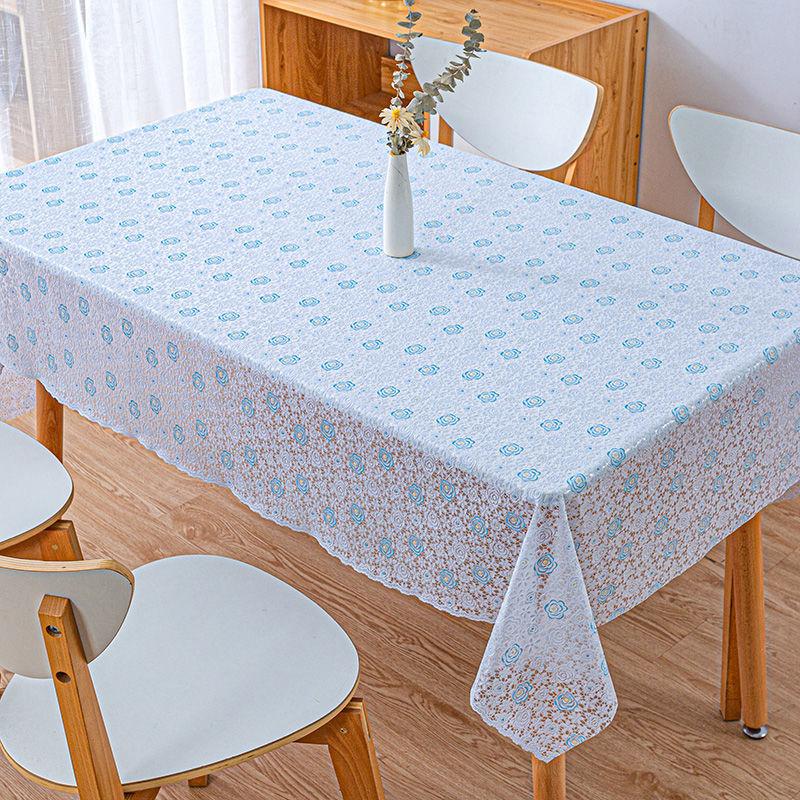 Khăn trải bàn PVC, không thấm nước, chống bỏng, chống thấm dầu, dùng một lần, thảm trải bàn hình chữ nhật, làm bằng nhựa, thích hợp cho bàn trà, sử dụng trong phòng khách, đồ gia dụng 4