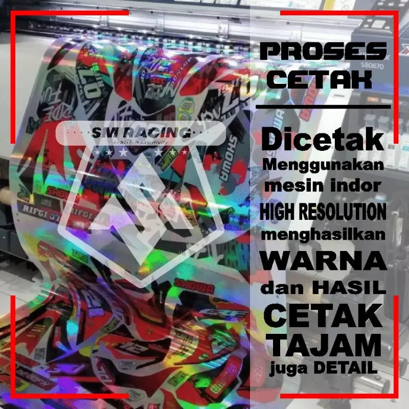 AD STIKER Decal Crf Merah Putih Super Glossy Full Body Keren Bebas Design Sticker Crf 150 L Terbaru Kendaraan Motor 5
